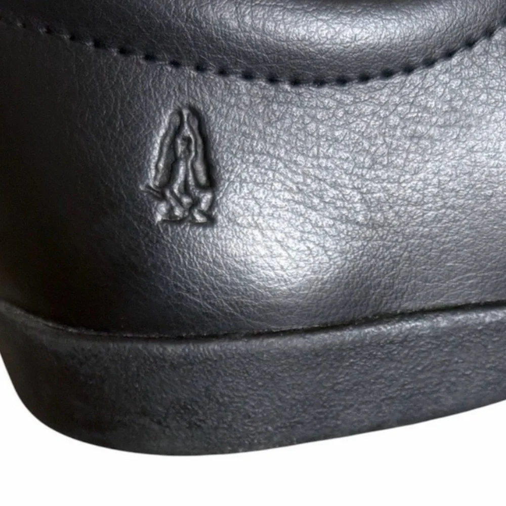 Hush Puppies Kids Black Mary Jane Velcro Strap School Shoes